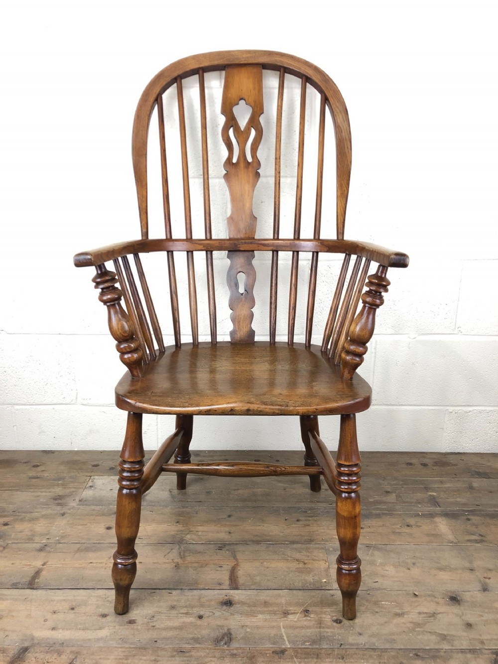 Late Victorian Ash and Elm Windsor Armchair 