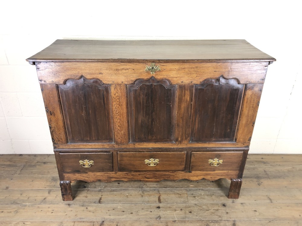 Antique 19th Century Oak Mule Chest 
