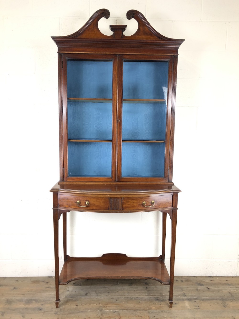19th Century Glazed Mahogany Bookcase on Stand