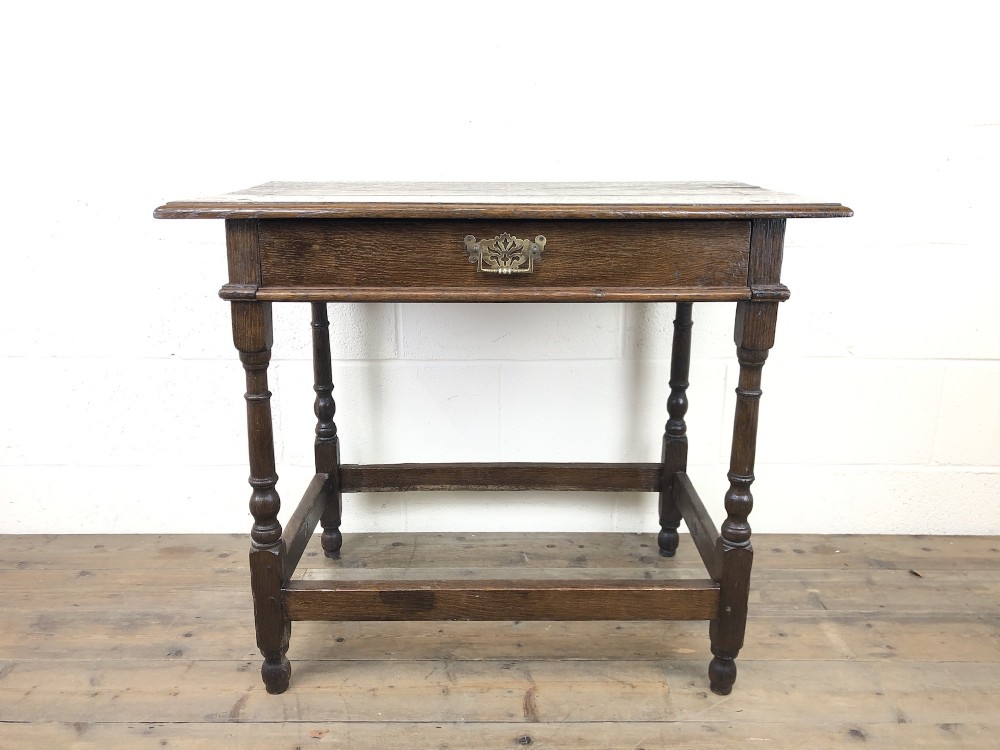 Early 18th Century Joined Oak Side Table