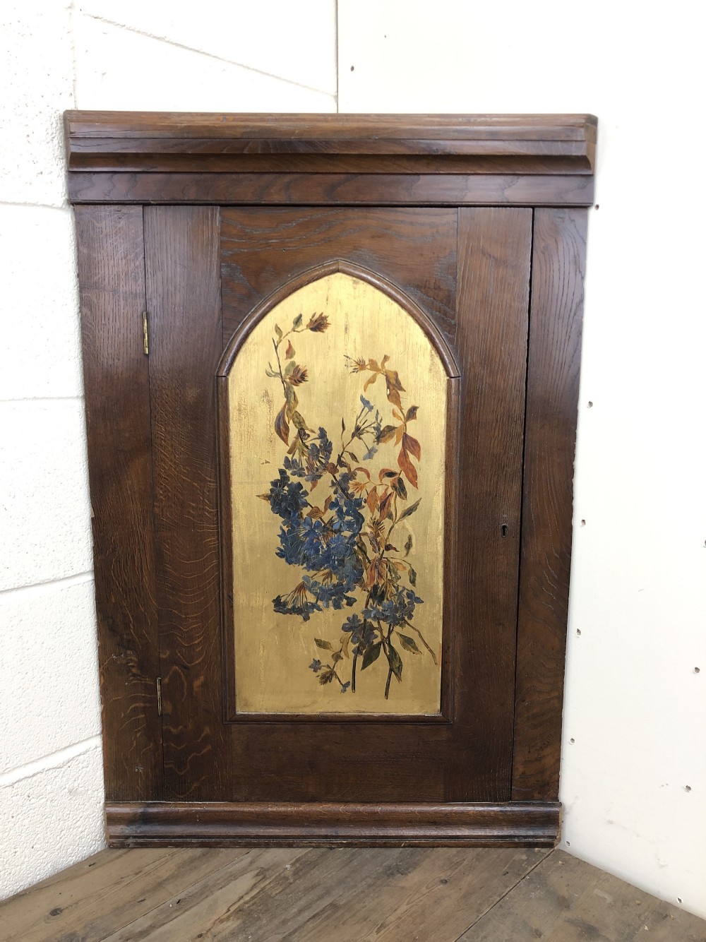 Decorative Antique Oak Corner Cupboard