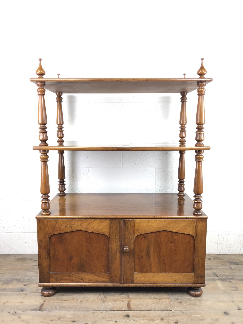 19th Century Mahogany Buffet with Cupboard Base