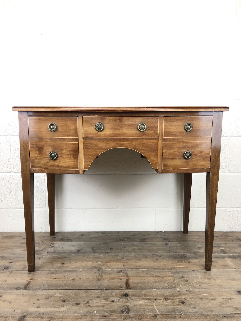 Georgian Mahogany Bow Front Side Table