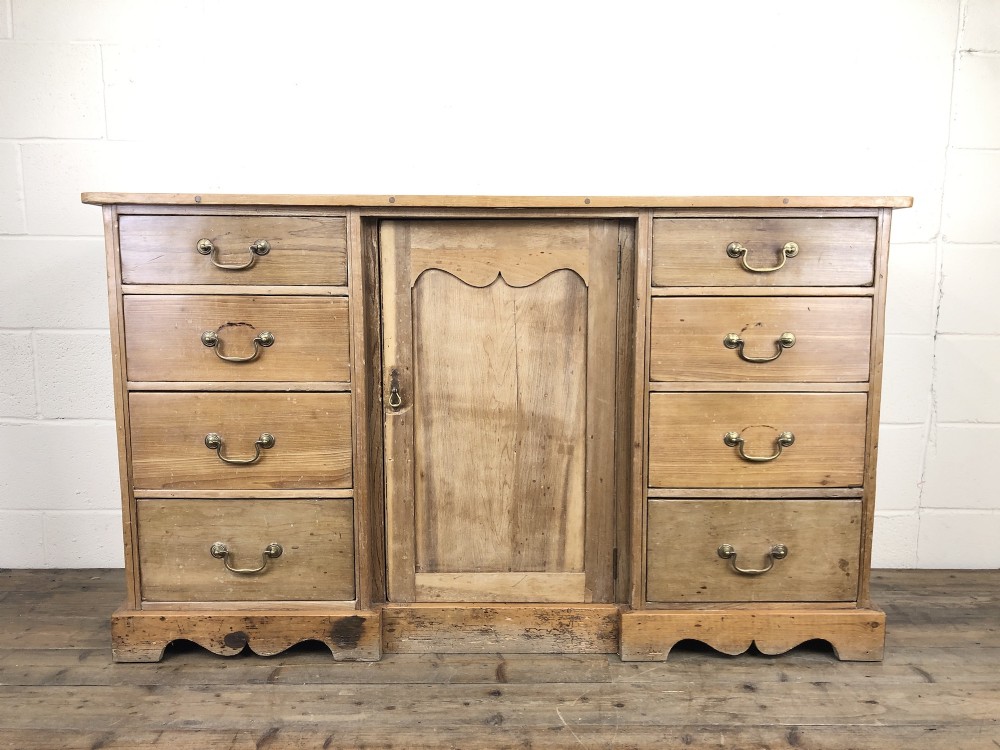 Victorian Antique Pine Sideboard with Drawers 
