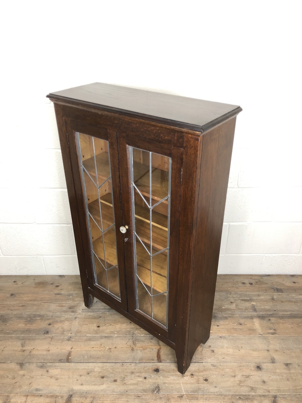 Early 20th Century Antique Glazed Oak Cabinet