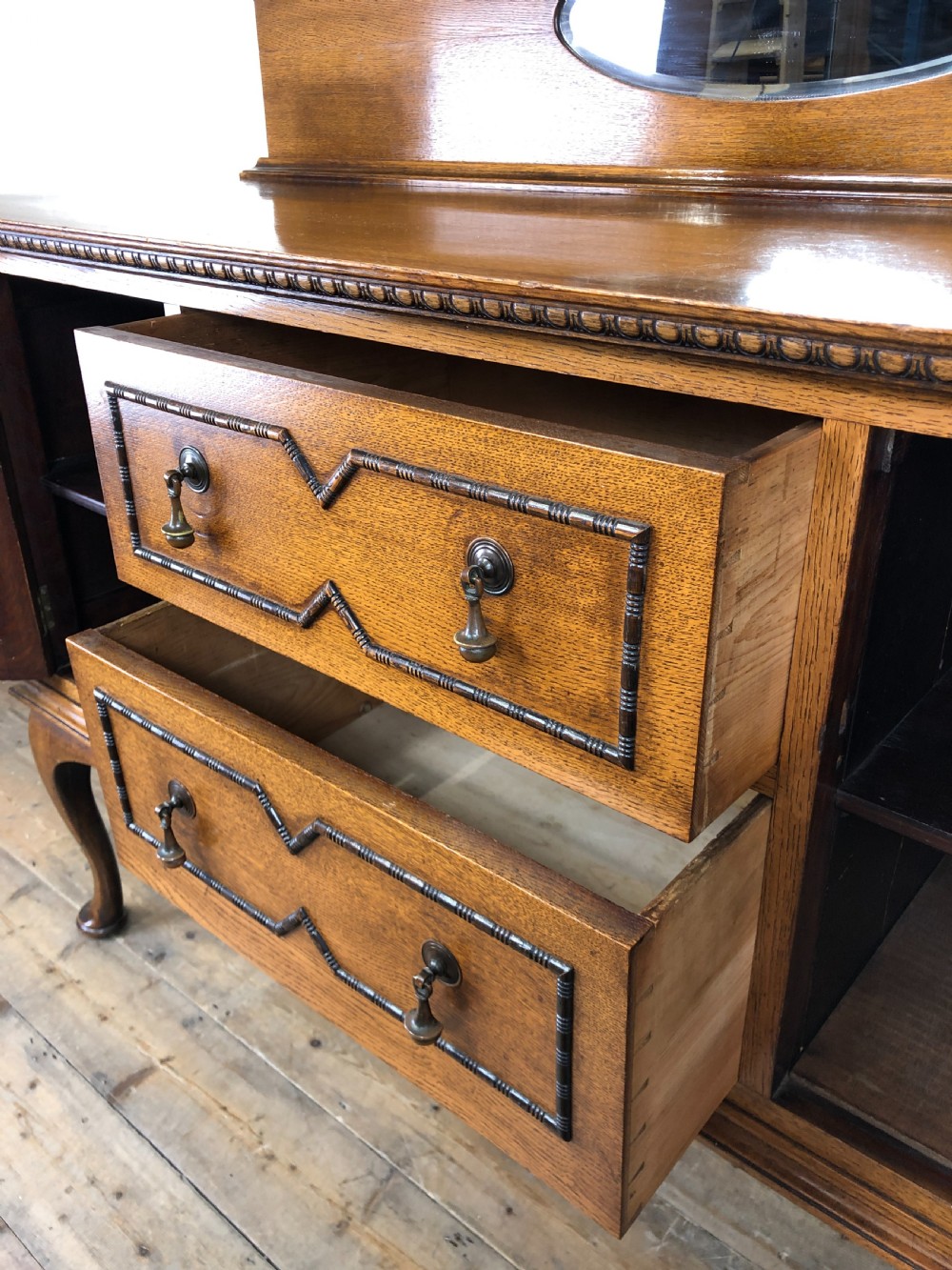 Early 20th Century Antique Oak Sideboard View VI