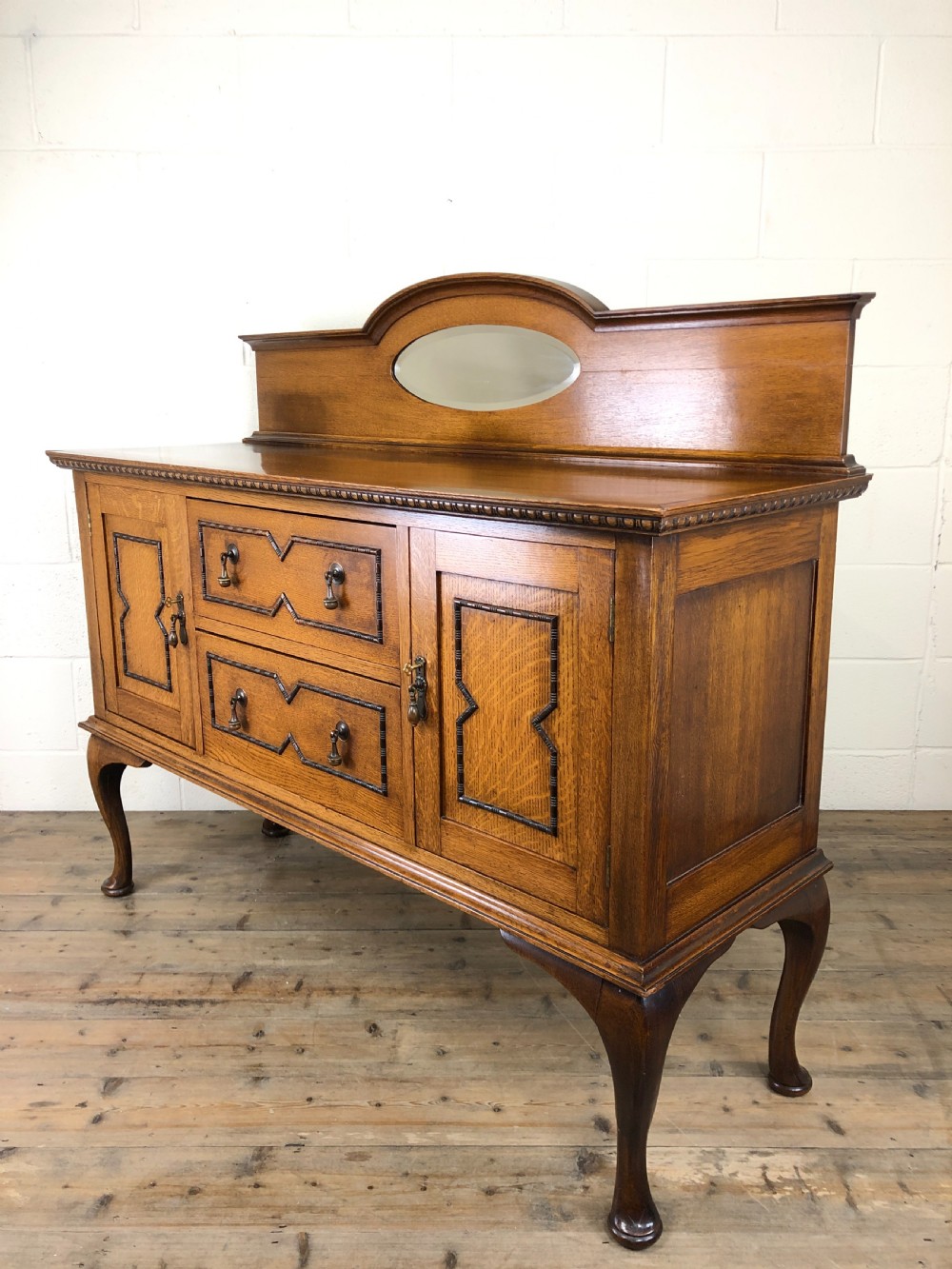 Early 20th Century Antique Oak Sideboard View VIII