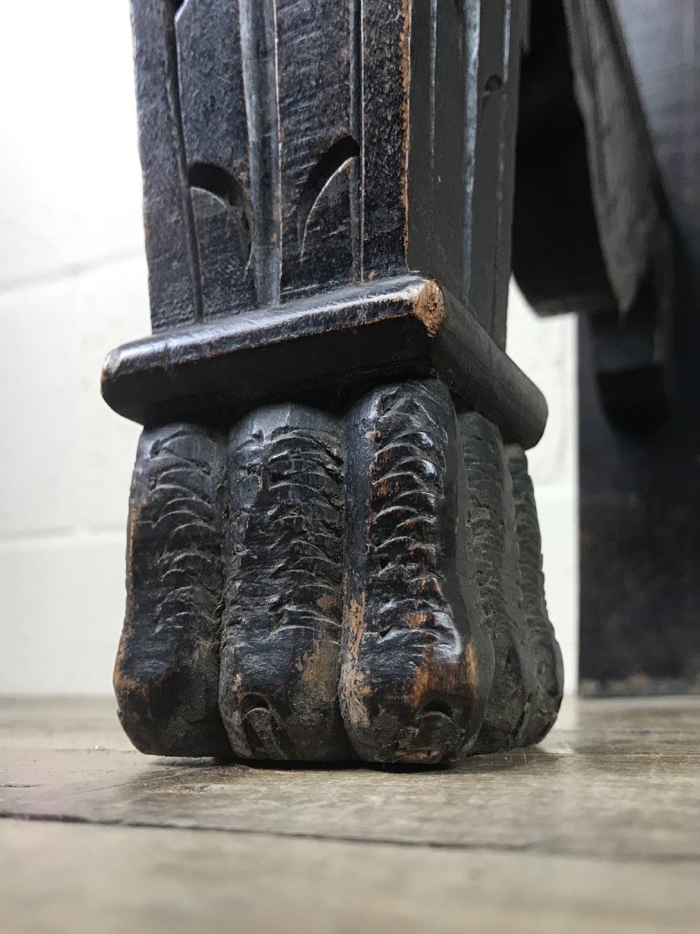 Victorian Carved Oak Green Man Side Table  View XI