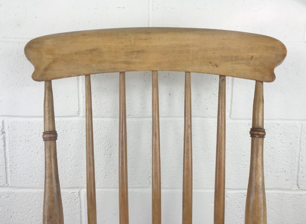 Antique Beech and Elm Farmhouse Windsor Armchair View X