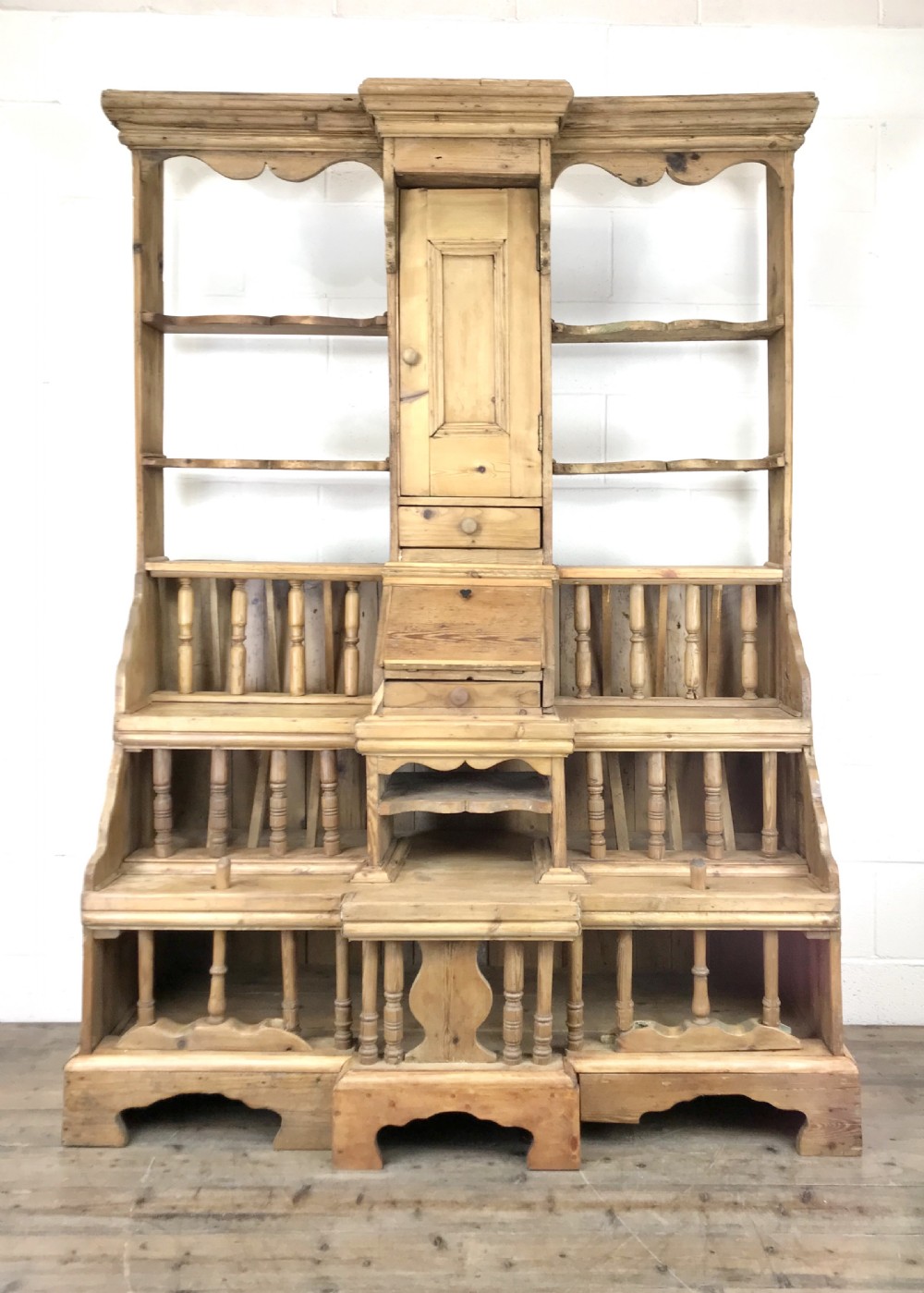 Unusual Victorian Antique Pine Chicken Coop Dresser
