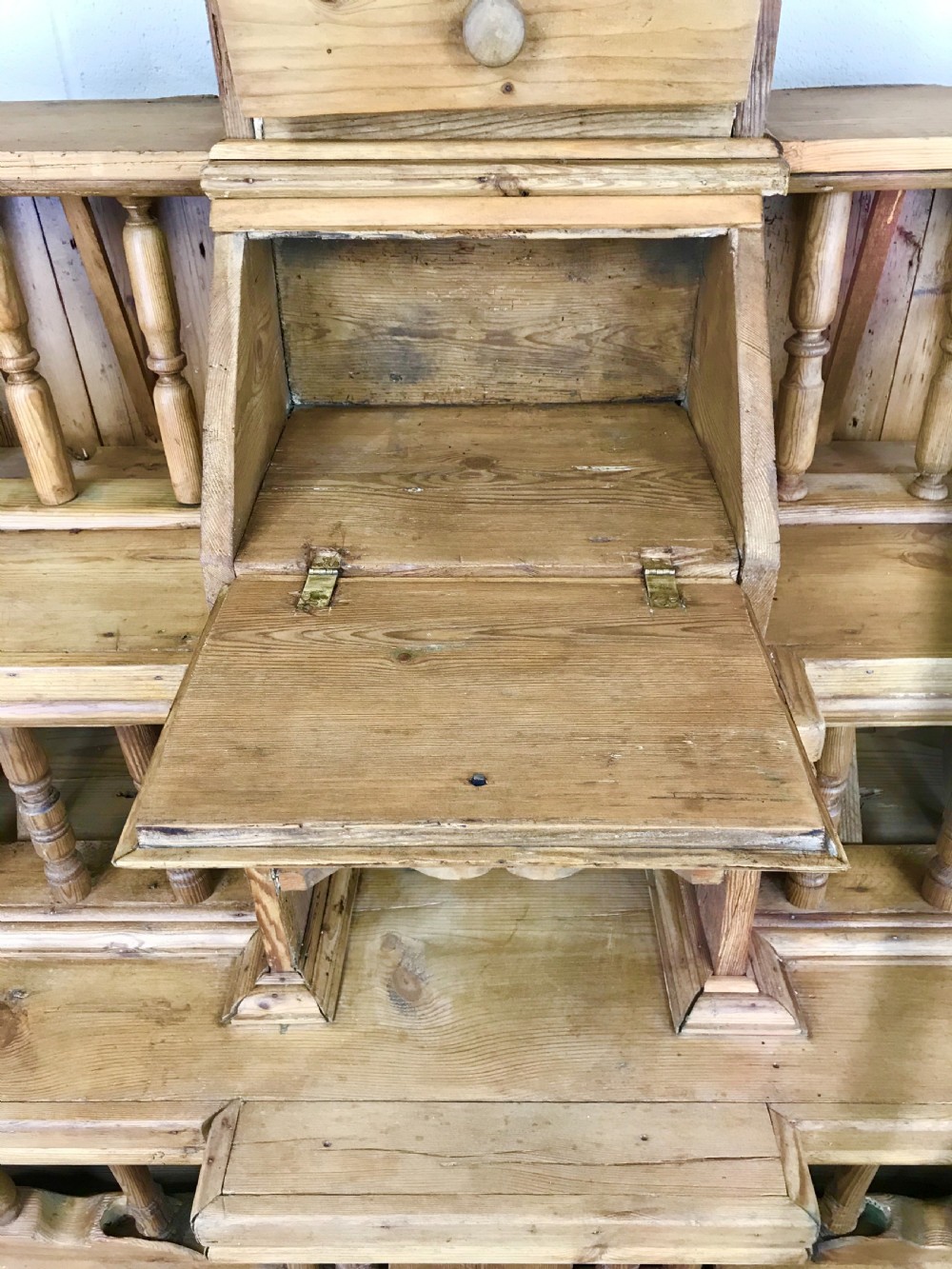Unusual Victorian Antique Pine Chicken Coop Dresser View VII