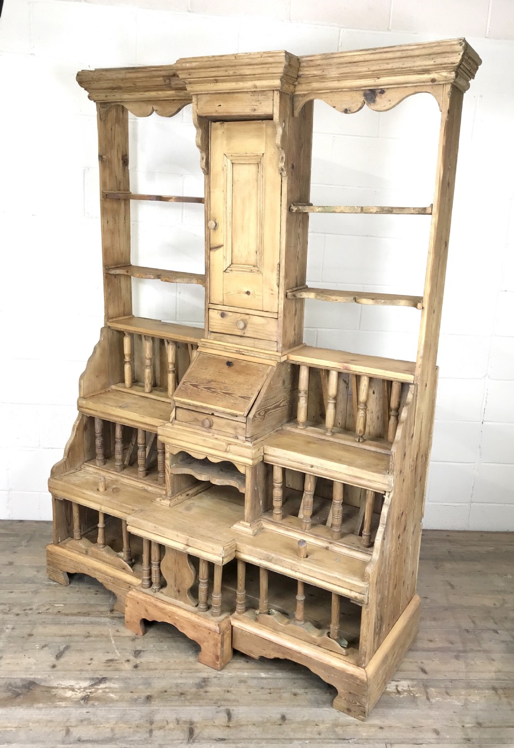 Unusual Victorian Antique Pine Chicken Coop Dresser View XIII