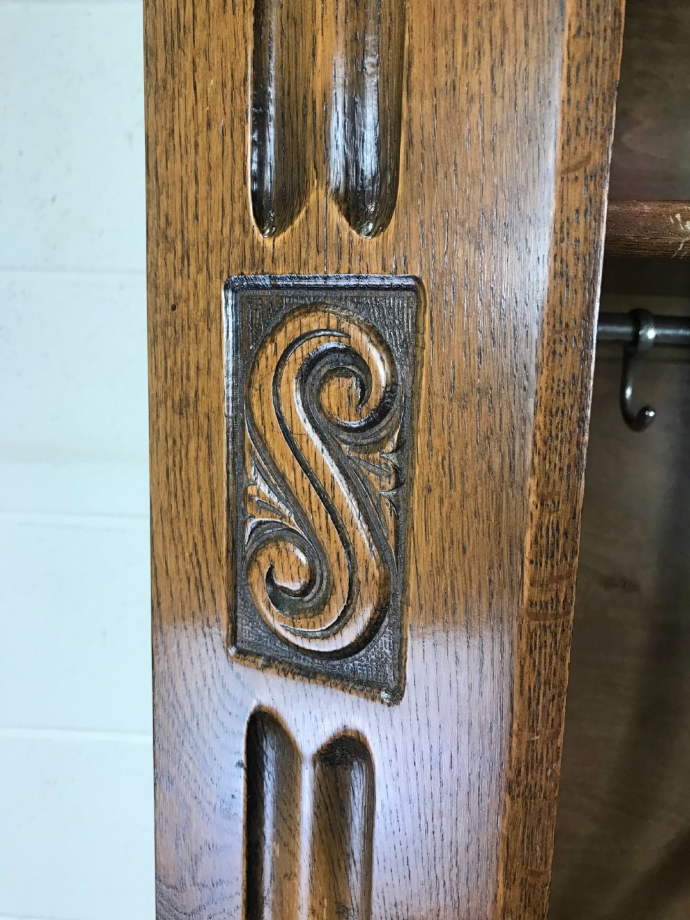 Early 20th Century Oak Linen Fold Hall Cupboard – By L. Marcus Ltd. View IV