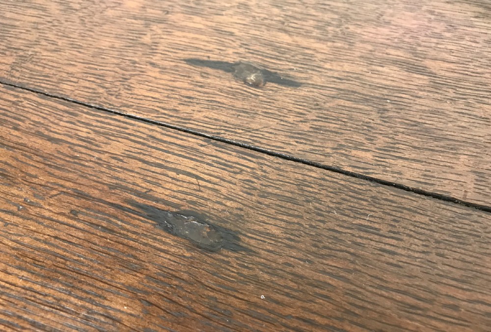 Antique 18th Century Oak Coffer with Carved Detail View IV
