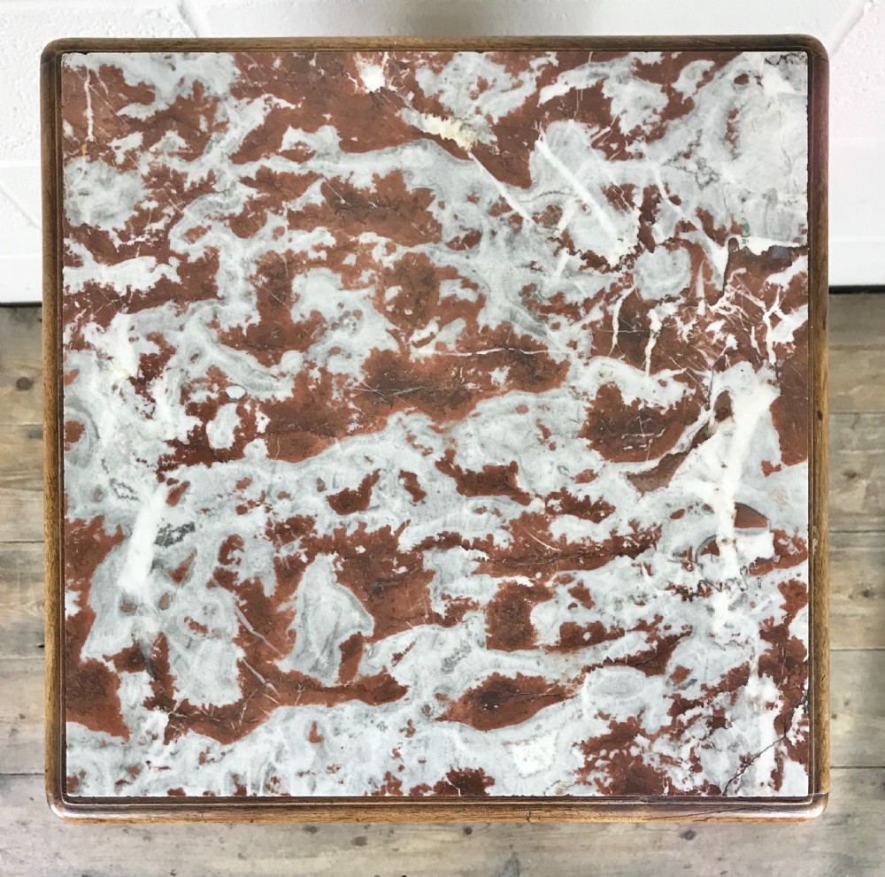 French Walnut and Marble Bedside Cupboard View III