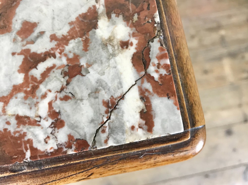 French Walnut and Marble Bedside Cupboard View IV