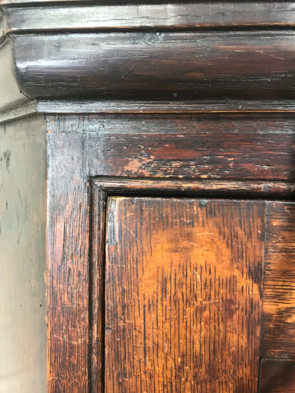 Antique 19th Century Oak Corner Cupboard View IV