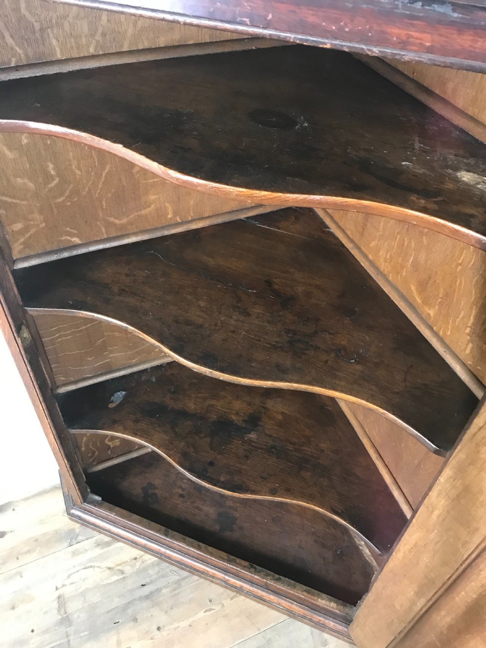 Antique 19th Century Oak Corner Cupboard View IX