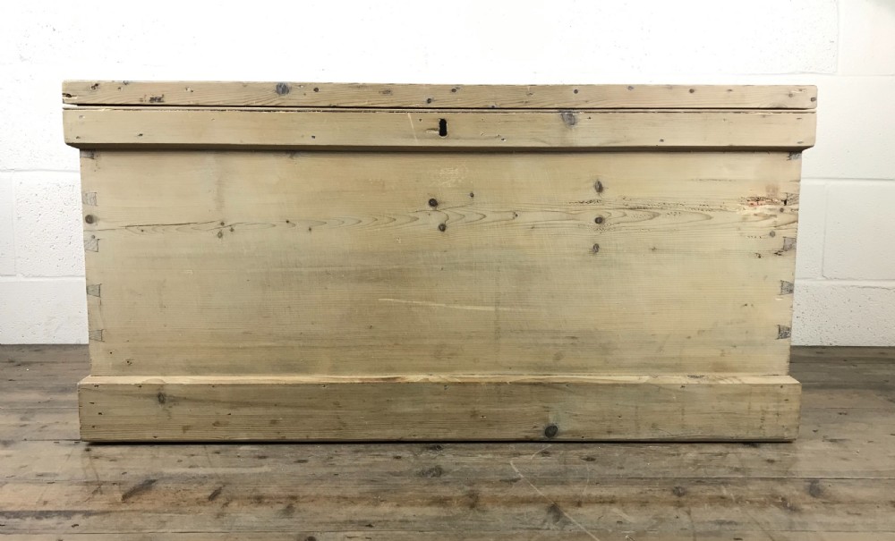 Victorian Antique Pine Trunk View II
