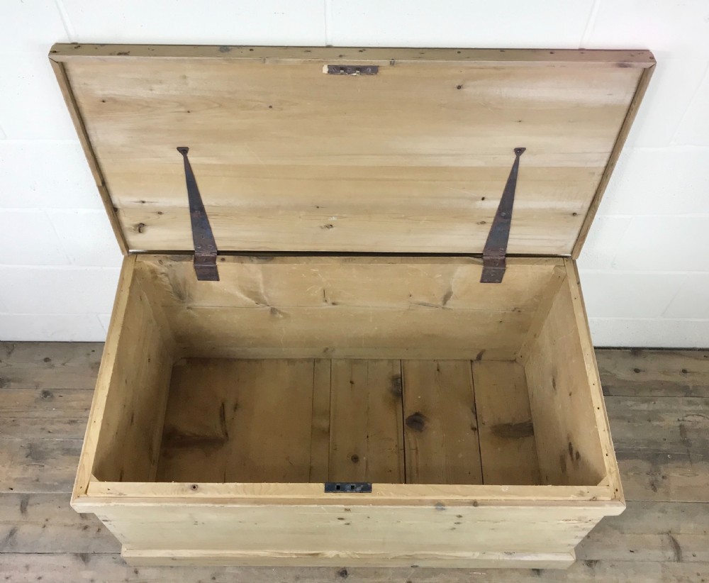 Victorian Antique Pine Trunk View IV
