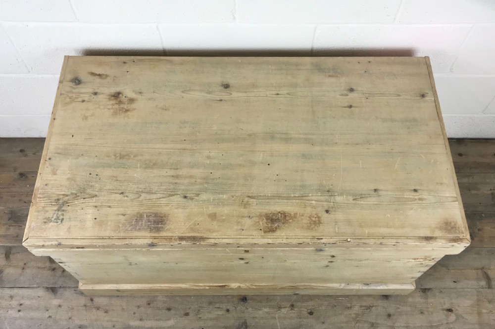 Victorian Antique Pine Trunk View V