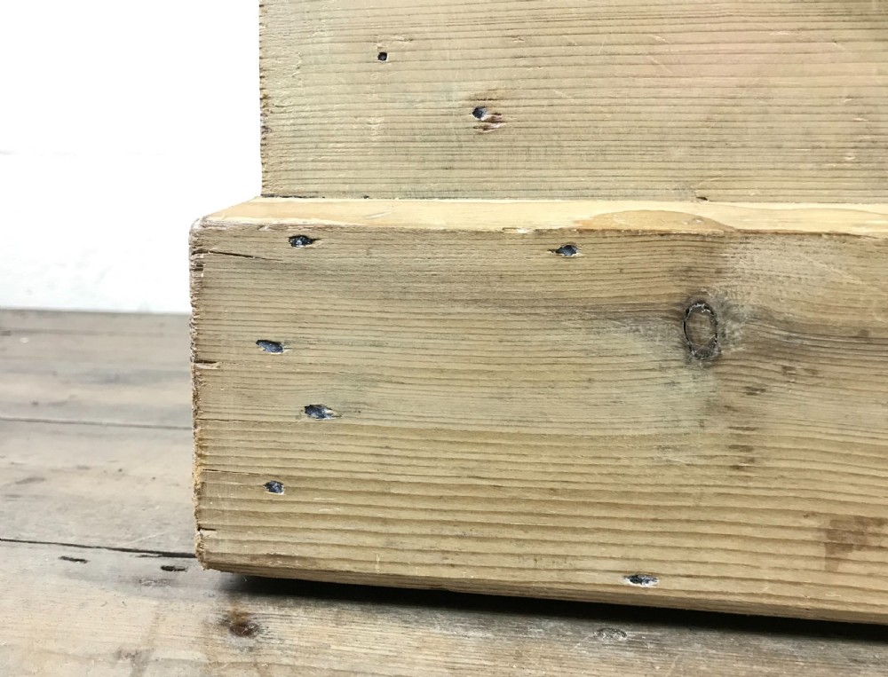 Victorian Antique Pine Trunk View VI