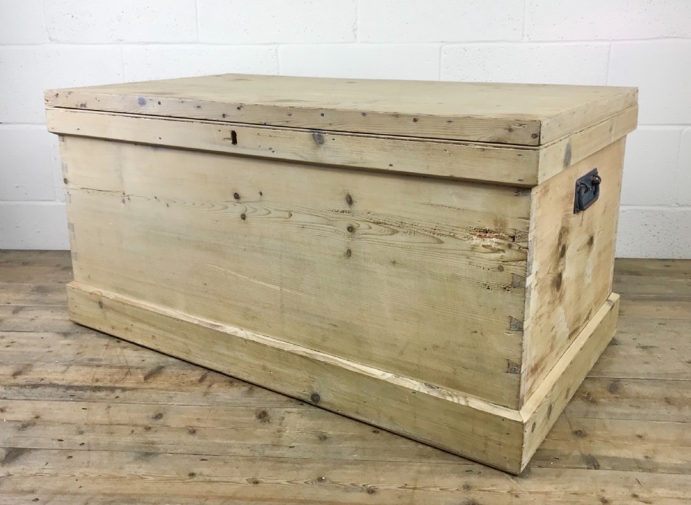 Victorian Antique Pine Trunk View VIII
