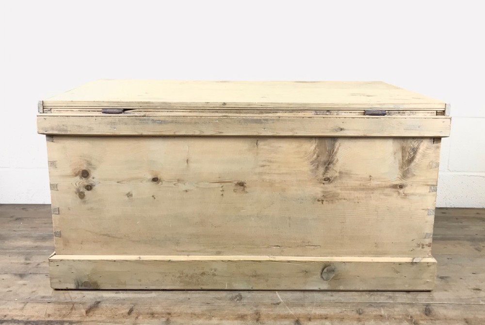 Victorian Antique Pine Trunk View XII