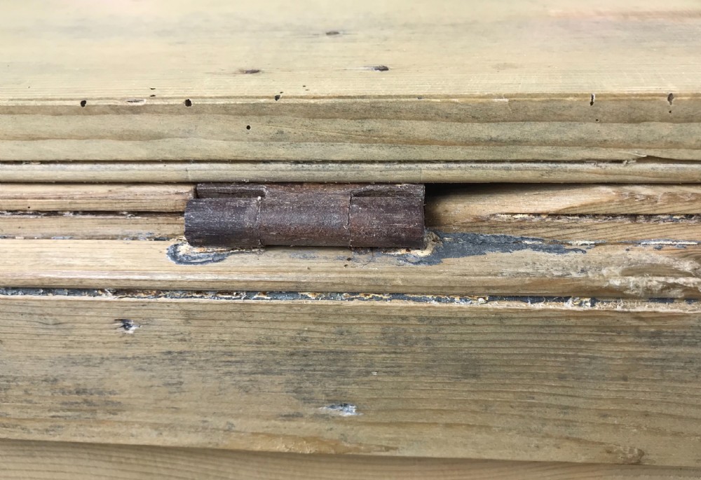 Victorian Antique Pine Trunk View XIII