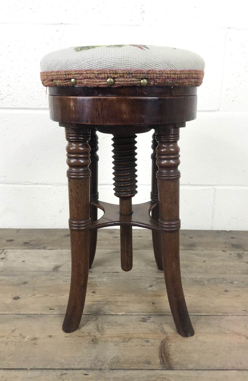 Victorian Walnut Piano Stool