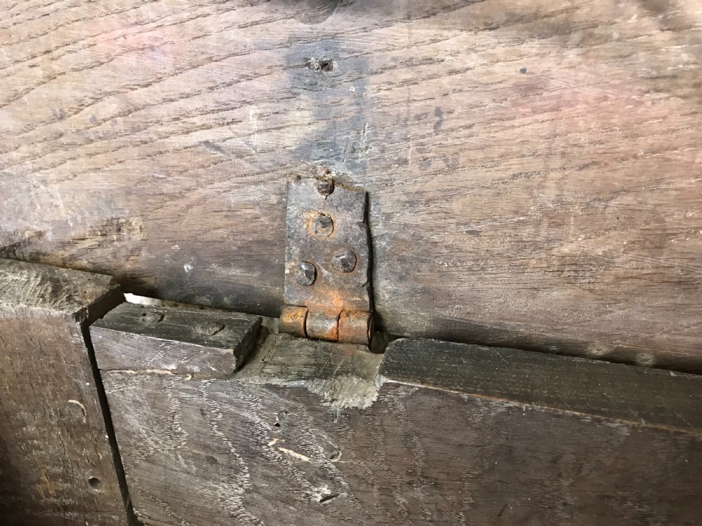 Antique 18th Century Carved Oak Coffer View IV