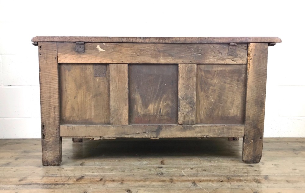 Antique 18th Century Carved Oak Coffer View X