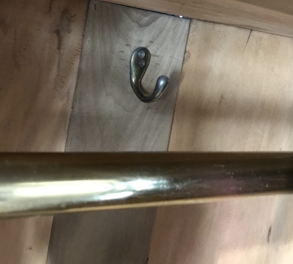 Antique Edwardian Oak Mirror Wardrobe View IV