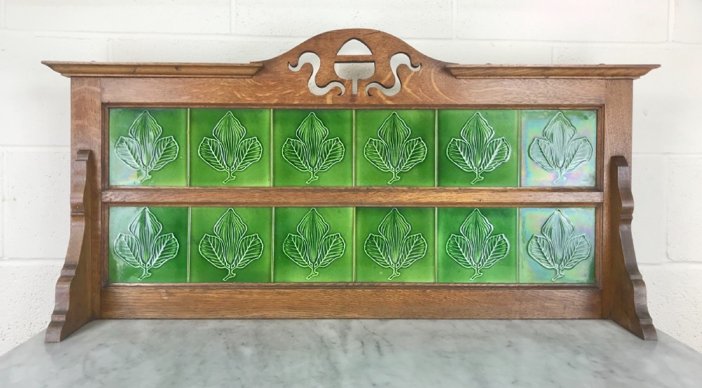 Antique Edwardian Oak and Marble Washstand View V