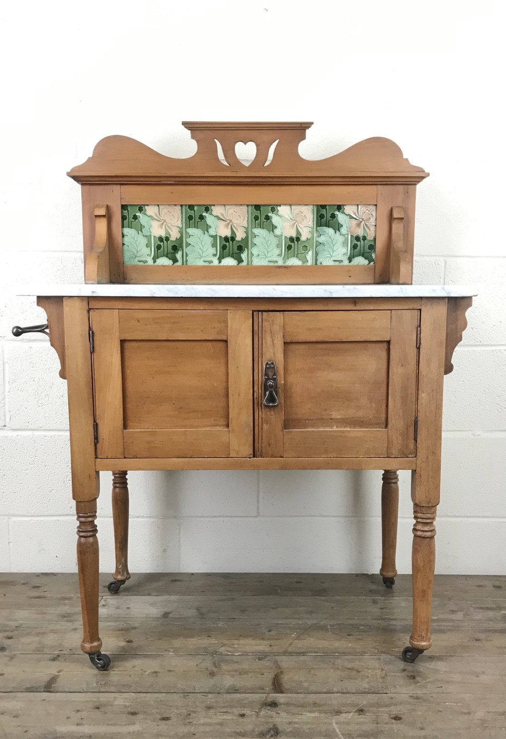 Antique Marble Top Washstand Cupboard