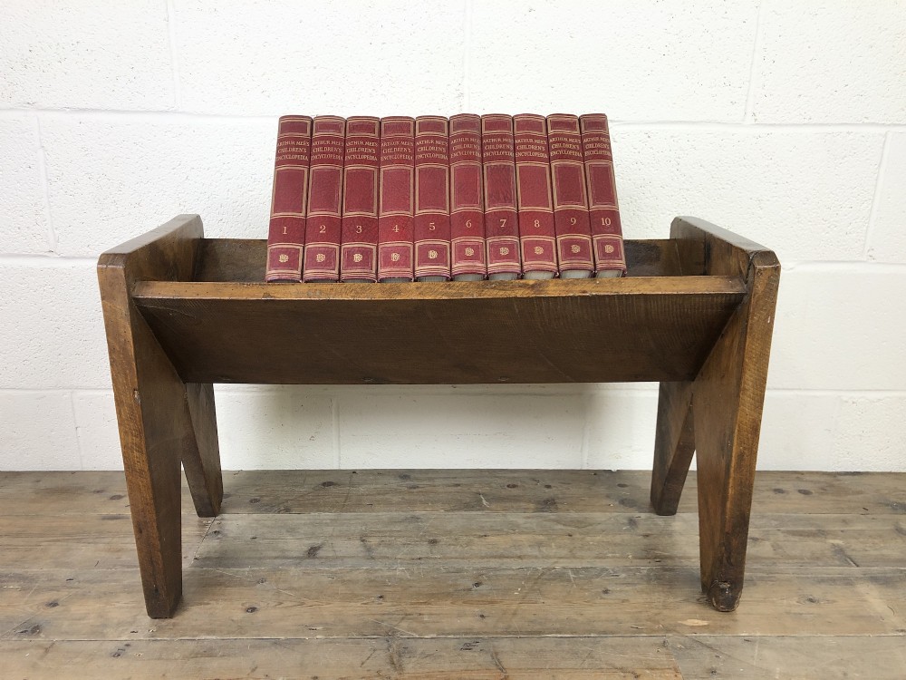 Early 20th Century Wooden Book Trough