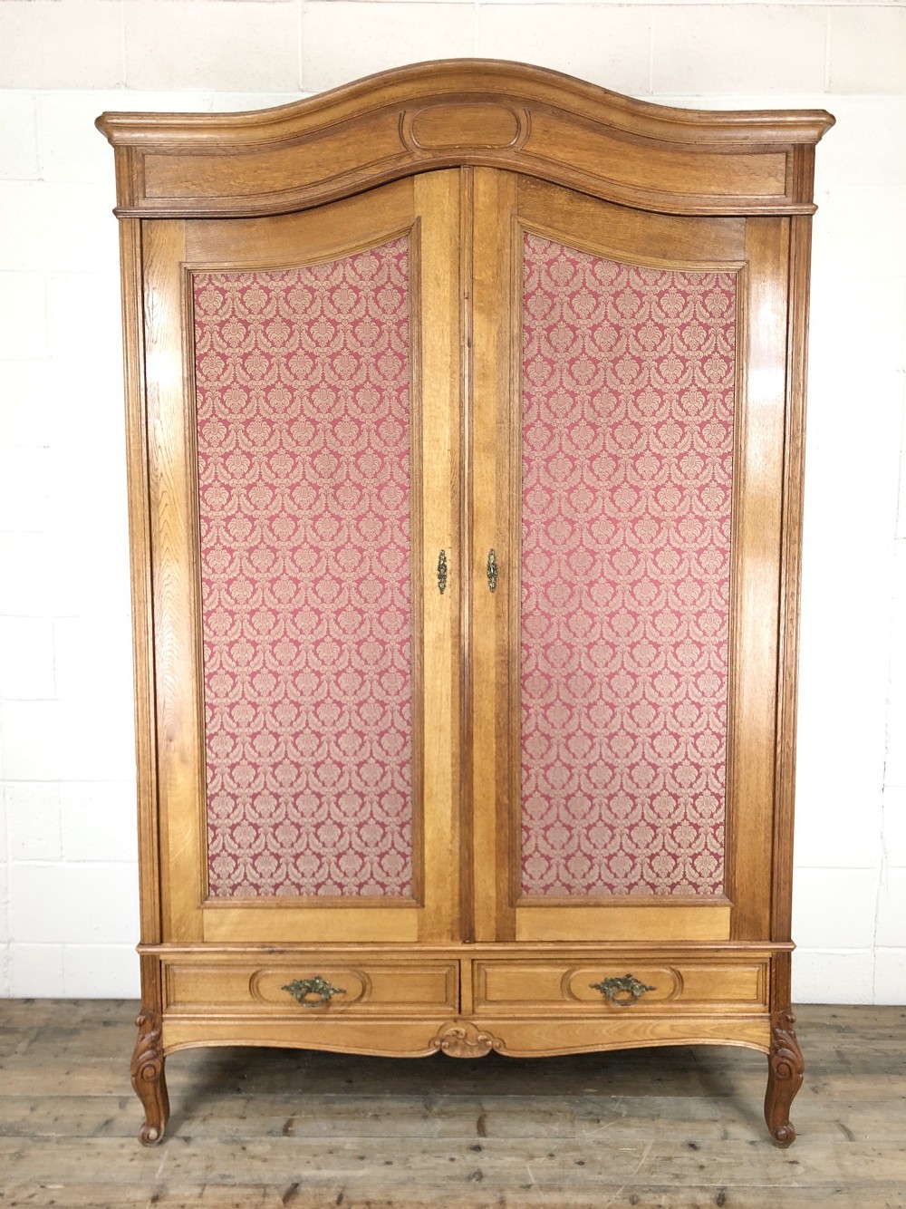 Large Pale Oak Armoire Wardrobe – Knock Down Flat Pack