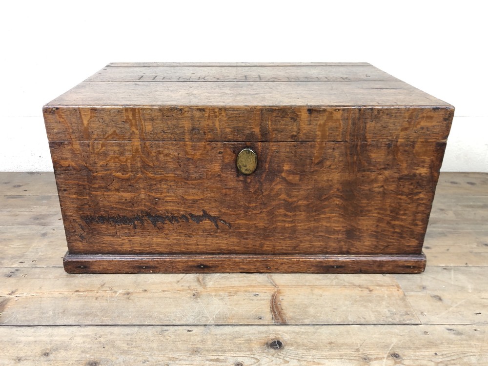 19th Century Oak Box Belonging to Henry Hanmer MP 