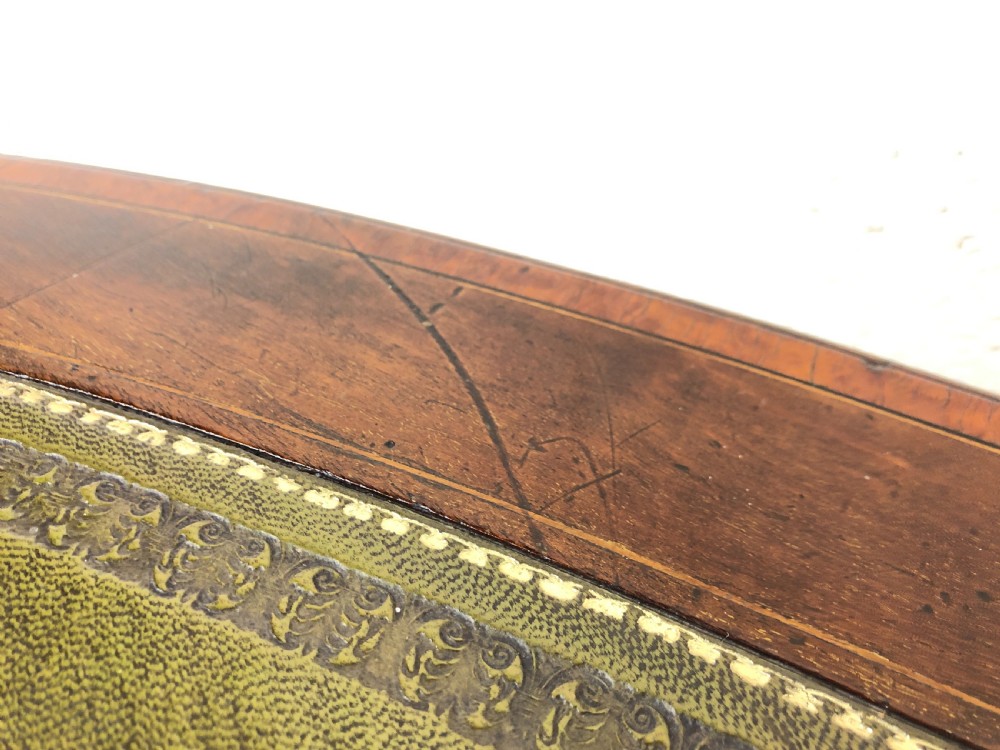 Edwardian Inlaid Mahogany Kidney Shaped Kneehole Desk View XII