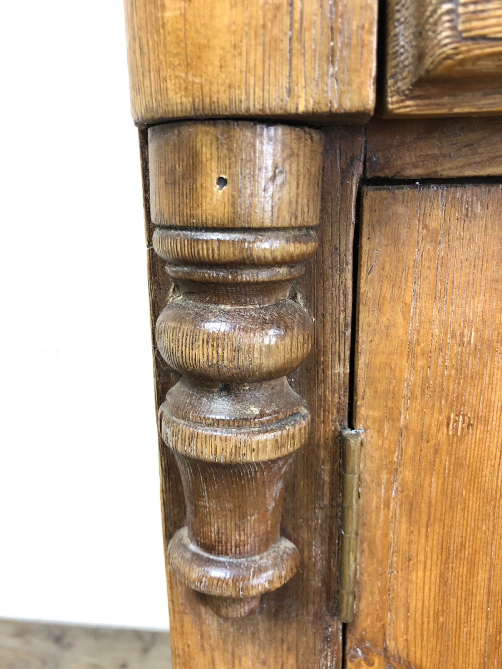 Rustic Antique Pine Dresser Base Sideboard View VII