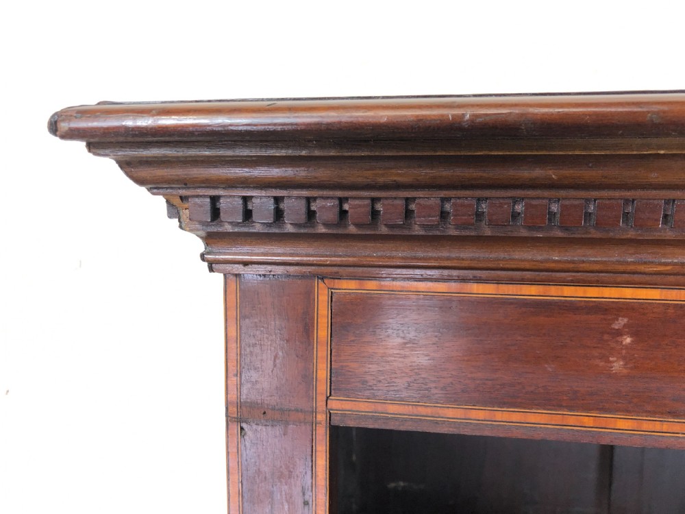 Victorian Inlaid Mahogany Freestanding Open Bookcase View IV