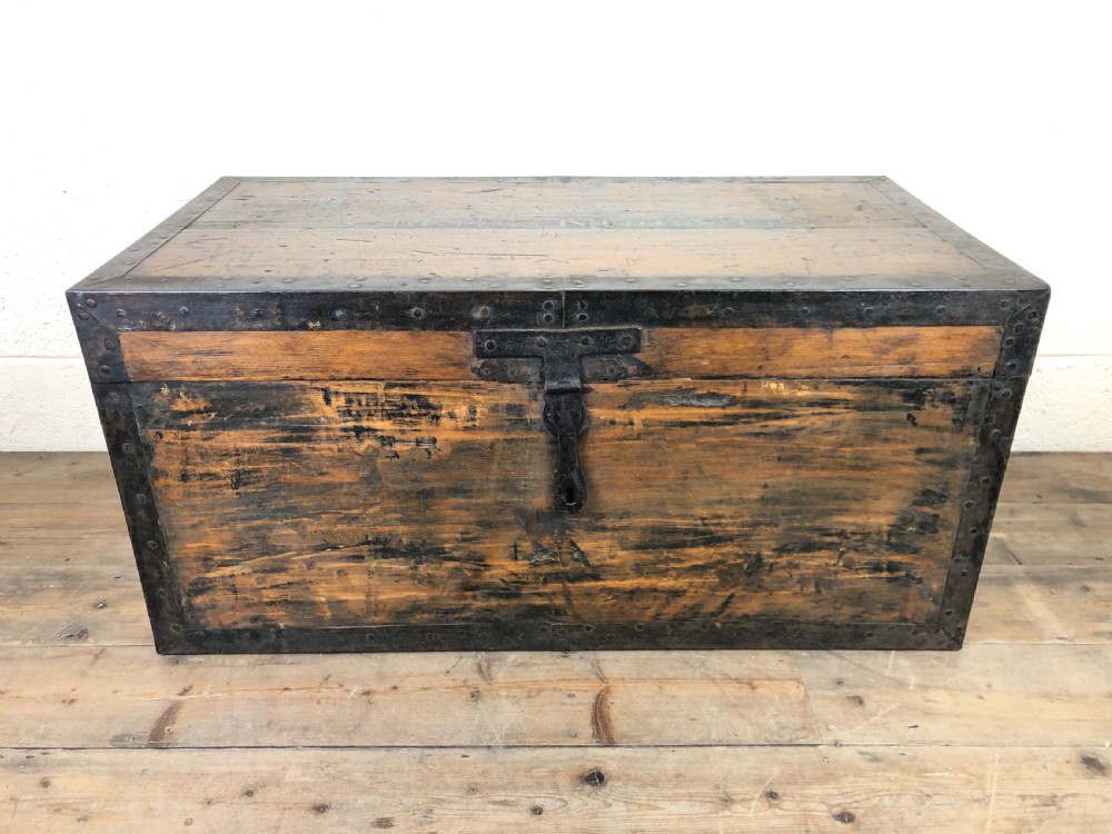 Wooden Metal Bound Travel Trunk – Charles Kingston 