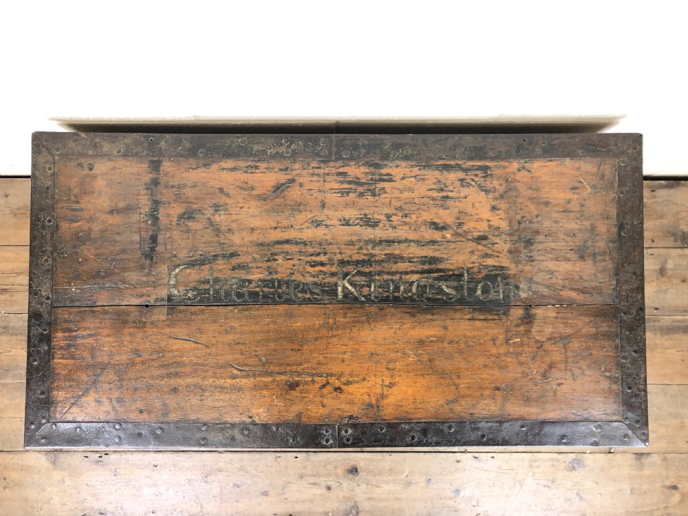 Wooden Metal Bound Travel Trunk – Charles Kingston  View III