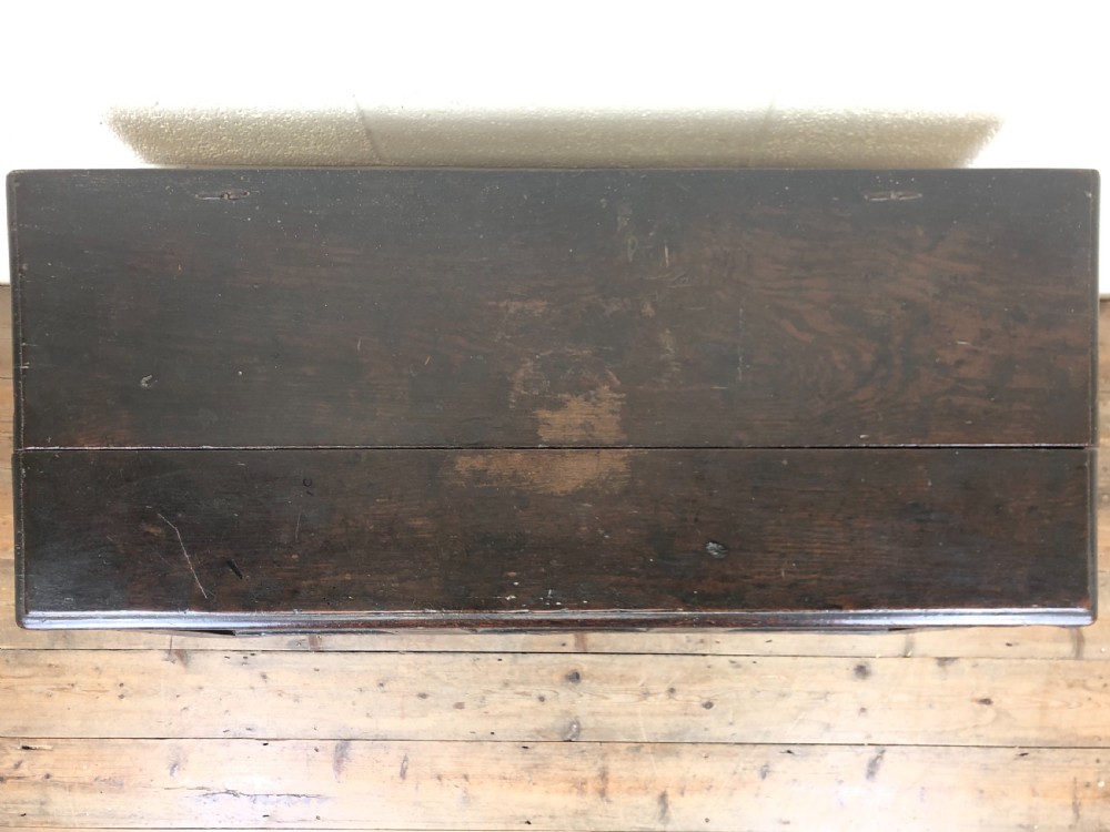 Antique 18th Century Carved Oak Coffer  View II