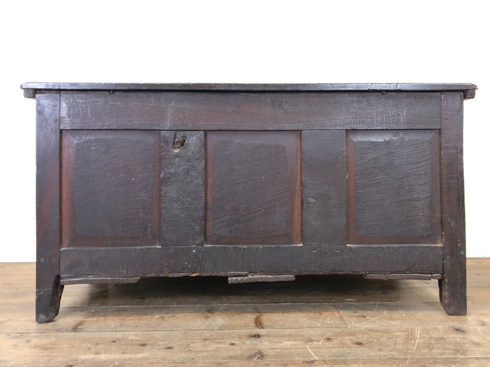 Antique 18th Century Carved Oak Coffer  View XVI