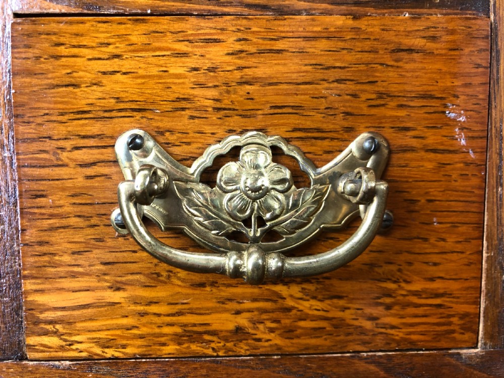 Antique Edwardian Oak Smoker’s Cabinet View IX
