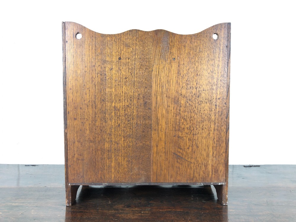 Antique Edwardian Oak Smoker’s Cabinet View XIII