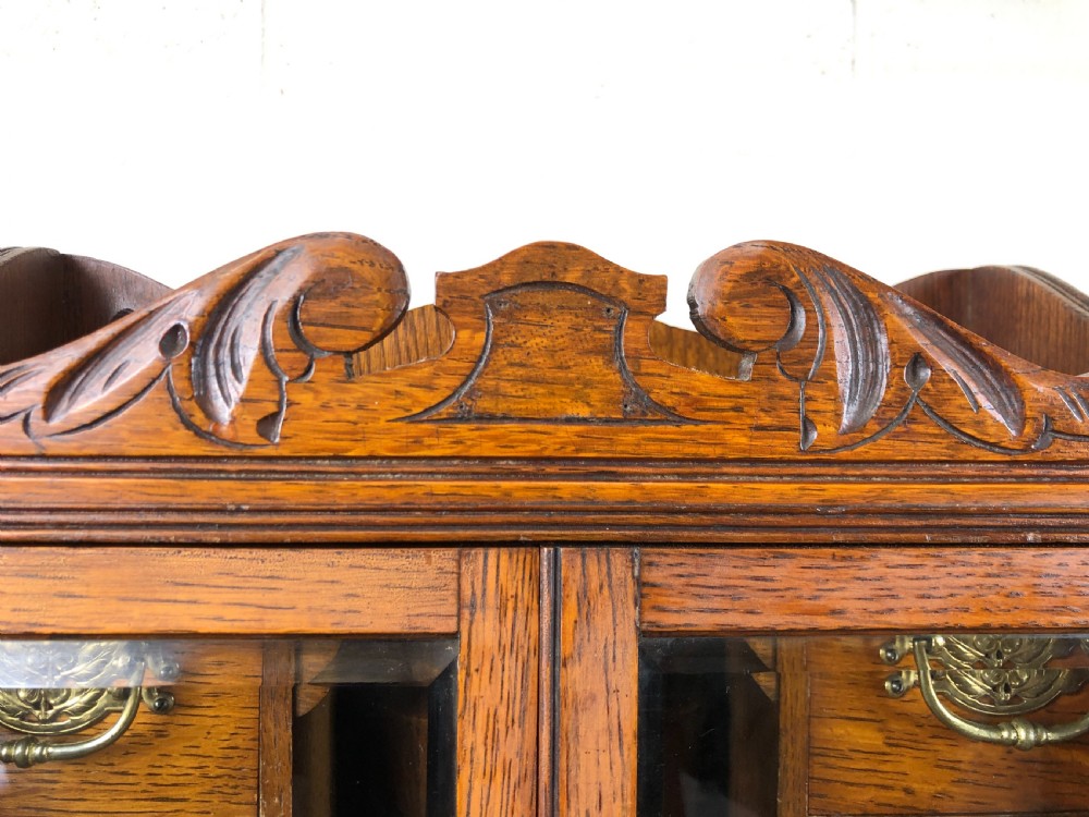 Antique Edwardian Oak Smoker’s Cabinet View XIV