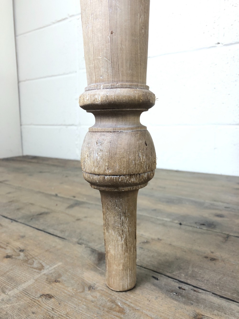 Antique Pine Two Drawer Farmhouse Kitchen Table View VII