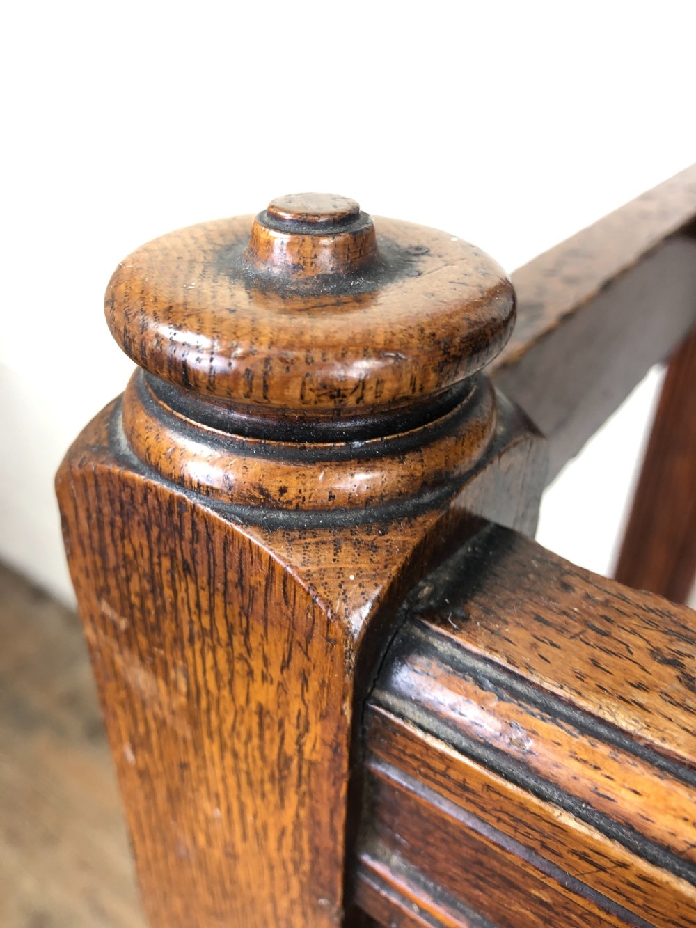 Antique Oak Hall Stand with Mirror  View VIII